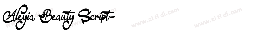 Aleyia Beauty Script字体转换